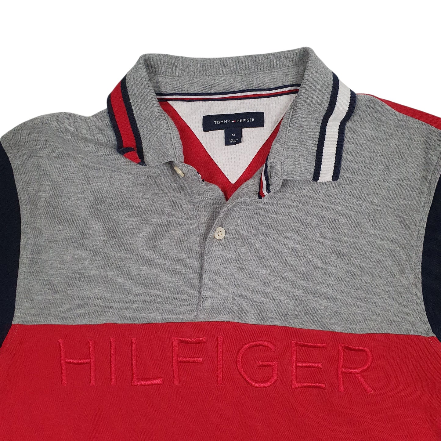 Mens Red Tommy Hilfiger  Crewneck Polo Shirt