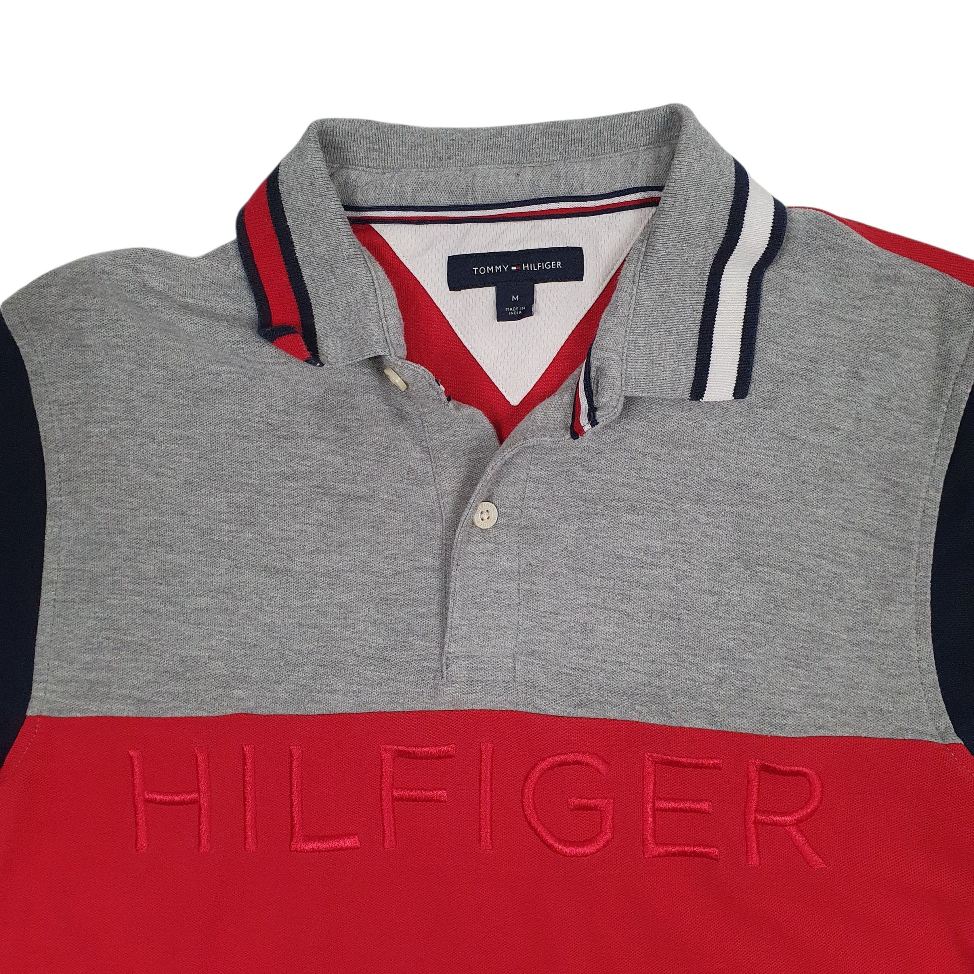 Mens Red Tommy Hilfiger  Crewneck Polo Shirt