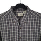 Mens Grey L.L.Bean Thick Flannel Plaid  Shirt