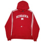 Mens Red Adidas Nebraska Hoodie Jumper