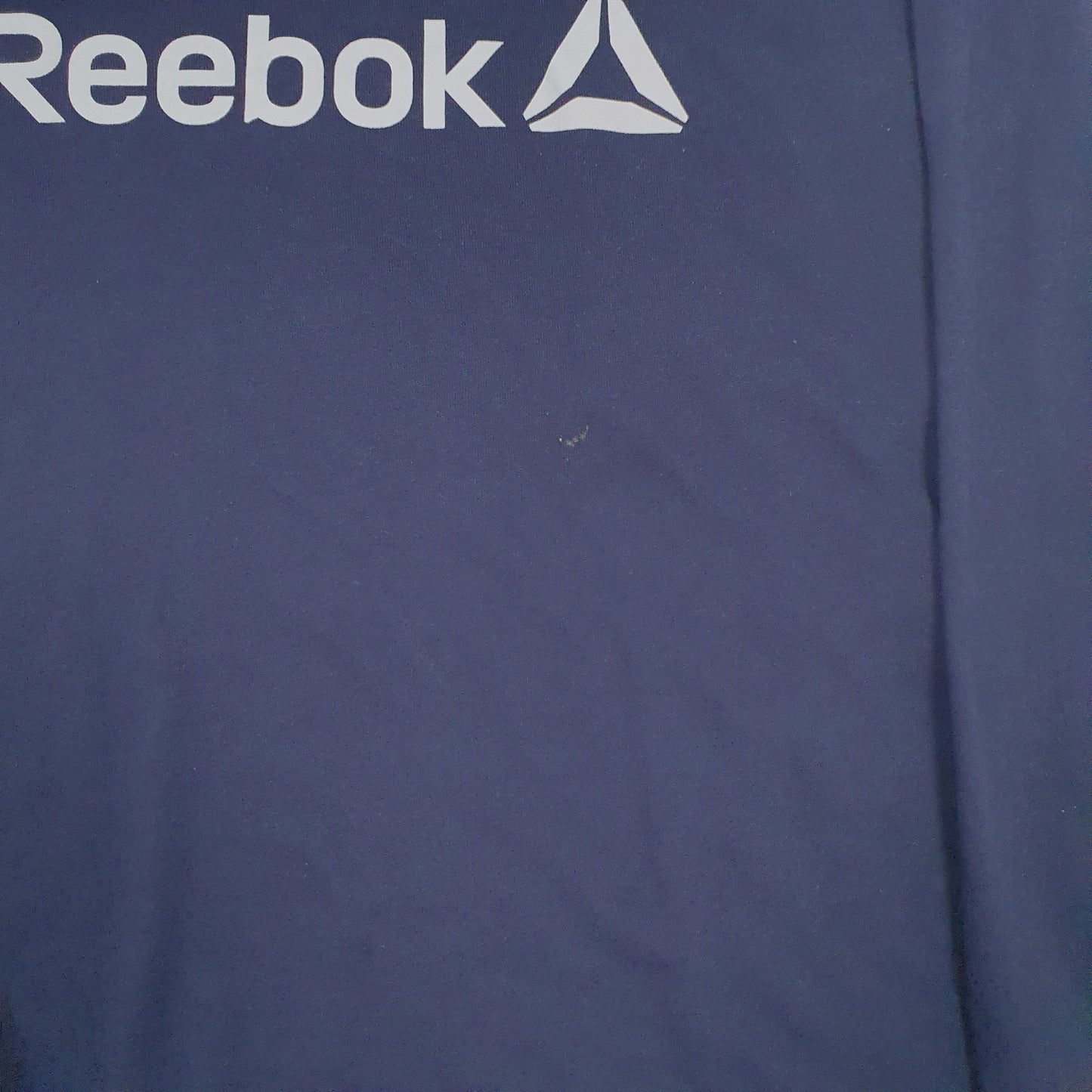 Mens Navy Reebok Spellout Crewneck Jumper