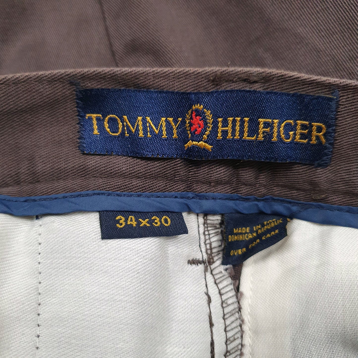 Mens Burgundy Tommy Hilfiger Pleated  Trousers