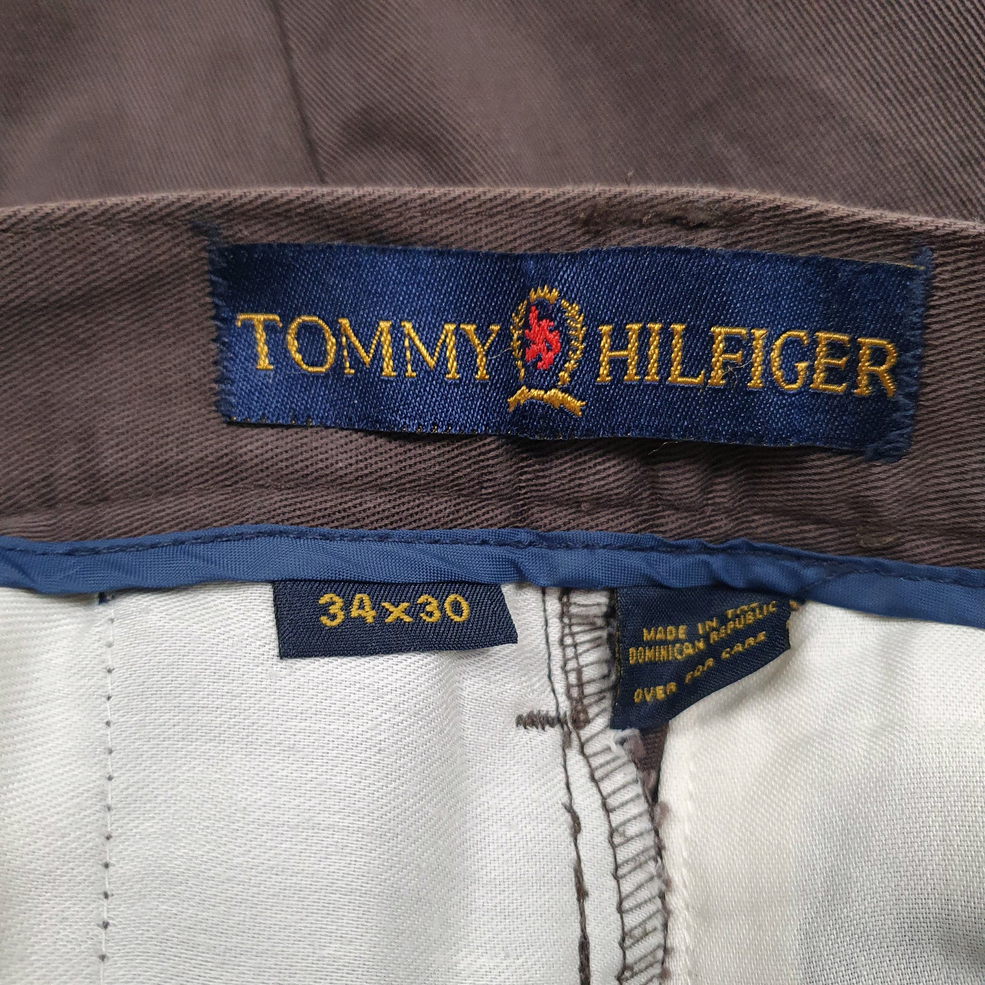 Mens Burgundy Tommy Hilfiger Pleated  Trousers