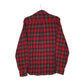Mens Red Woolrich Thick Flannel Plaid  Shirt