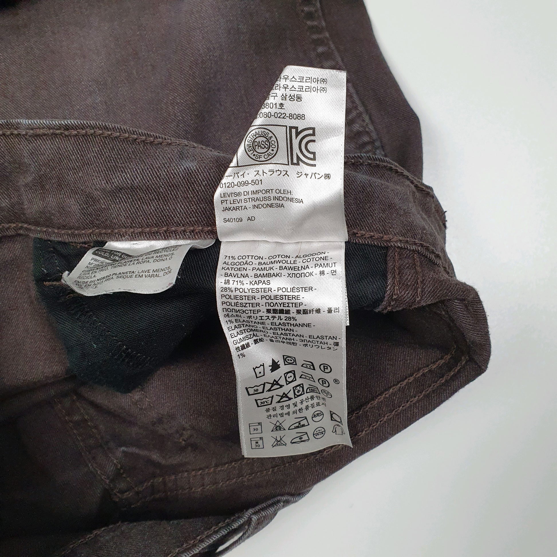 Mens Brown Levis Stretch  Jeans
