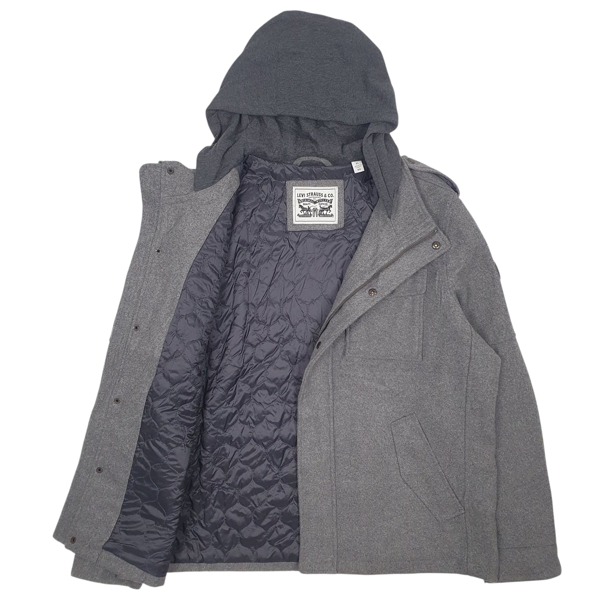 Mens Grey Levis   Coat