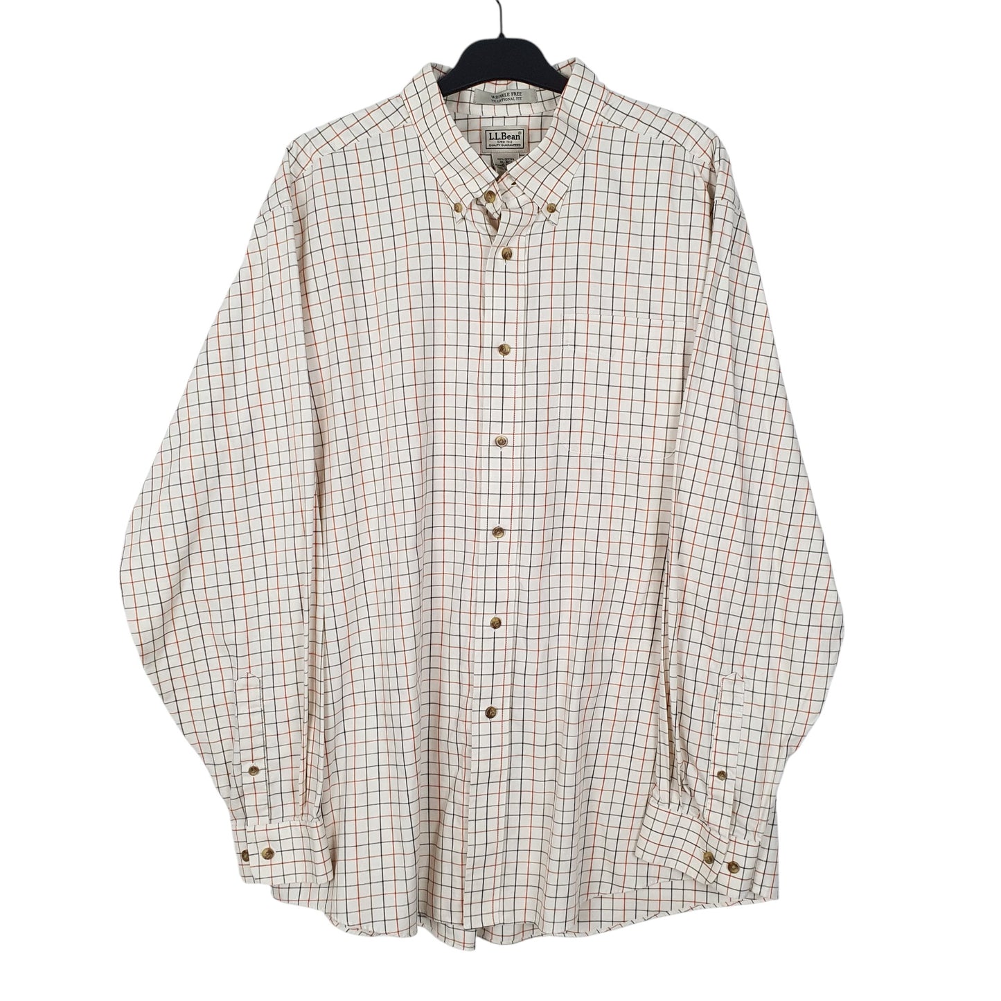 Mens Cream L.L.Bean  Long Sleeve Shirt