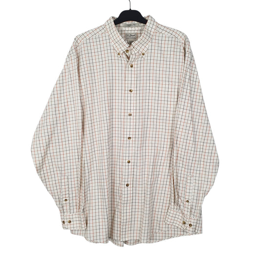 Mens Cream L.L.Bean  Long Sleeve Shirt