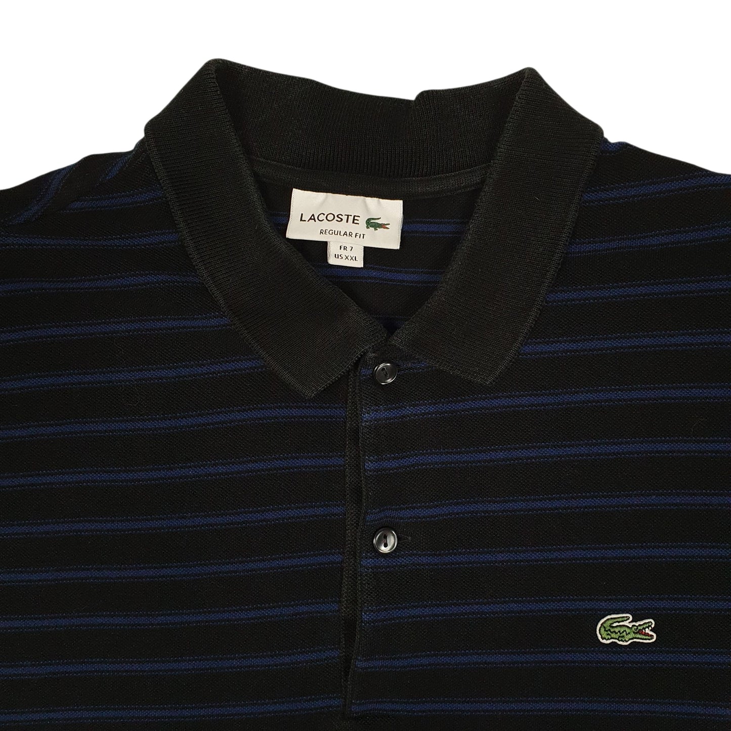 Mens Black Lacoste   Polo Shirt