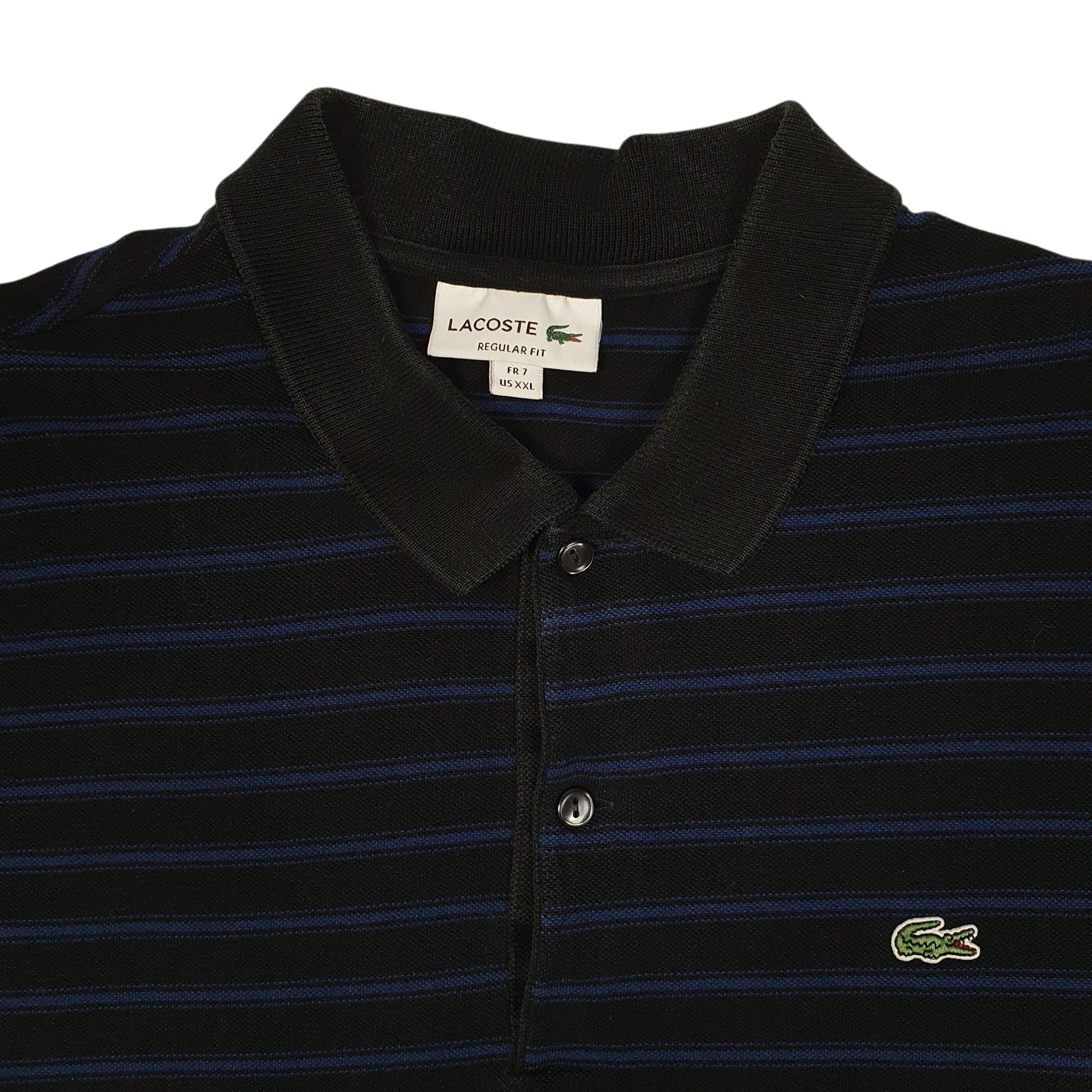 Mens Black Lacoste   Polo Shirt