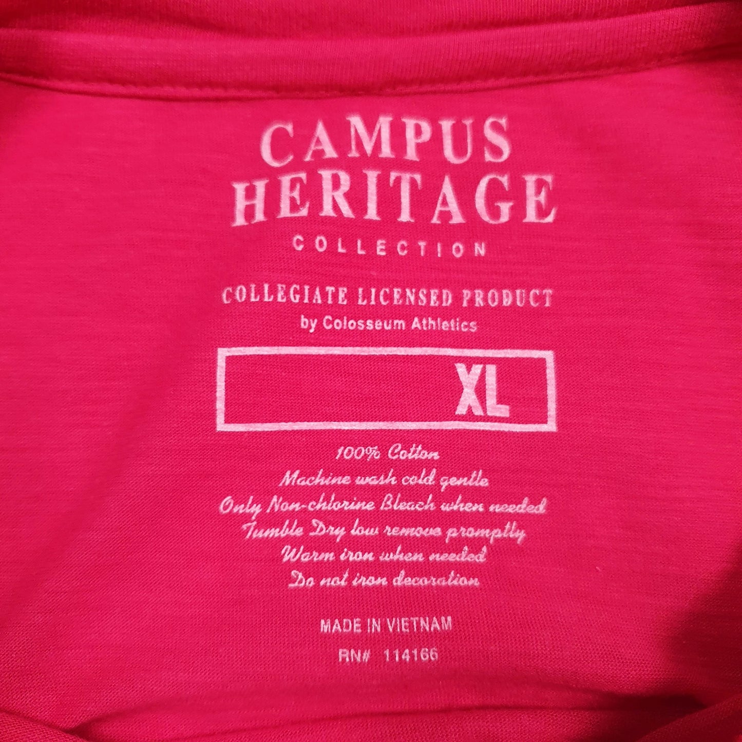 Mens Red Campus Heritage   T Shirt