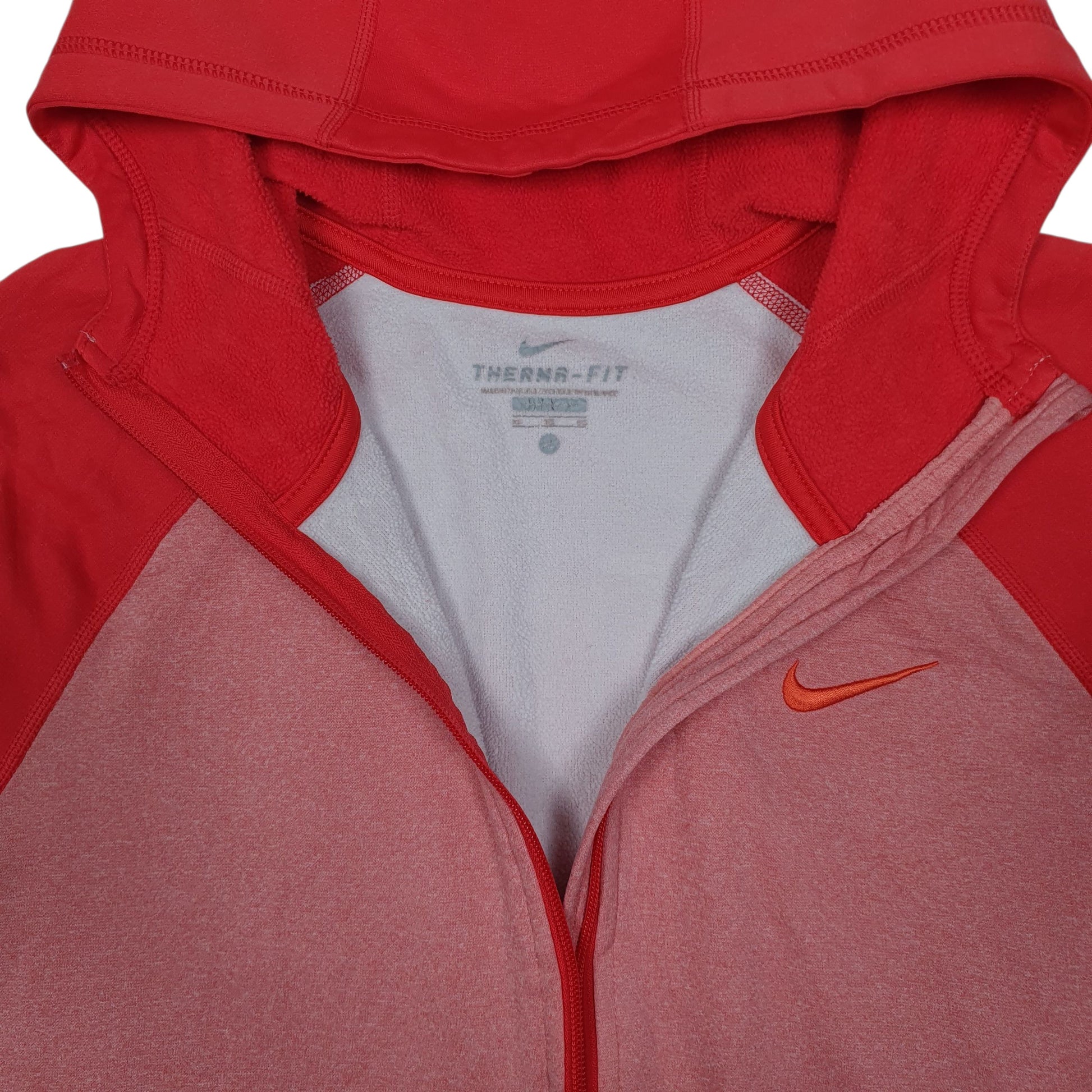 Womens Red Nike Hoodie Therma Fit Full Zip Jumper