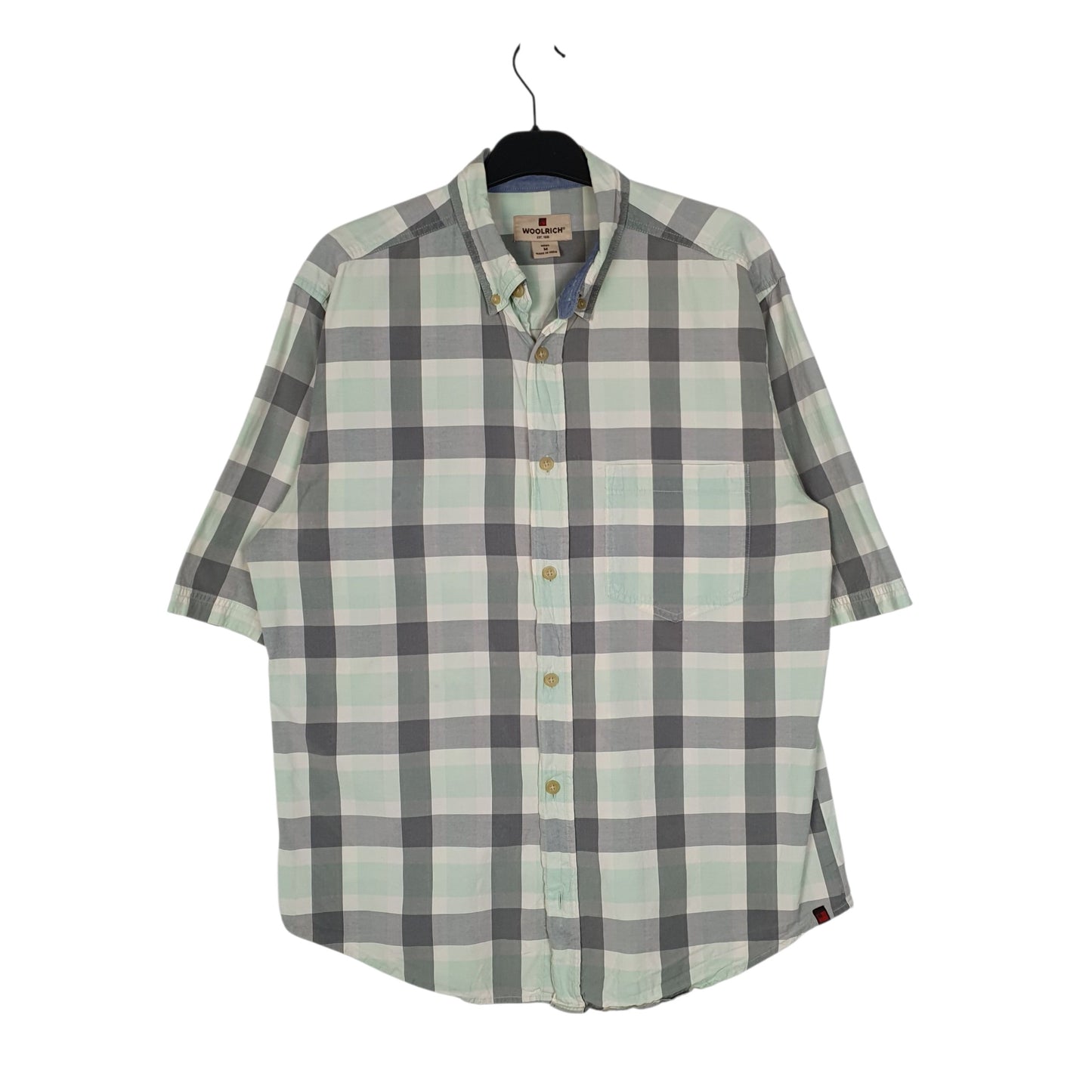 Mens Green Woolrich  Short Sleeve Shirt