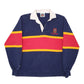Mens Navy Barbarian Rugby Queens University Long Sleeve Polo Shirt