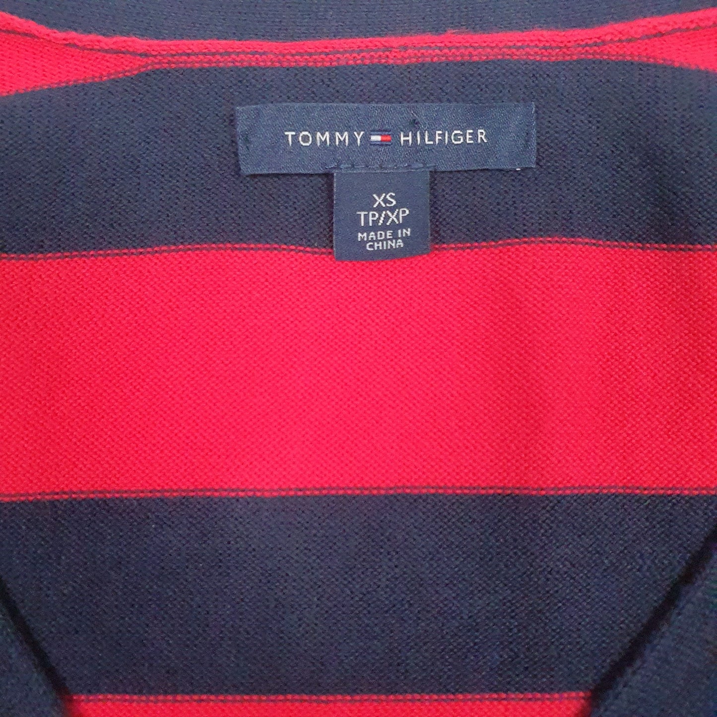 Womens Red Tommy Hilfiger  V Neck Jumper