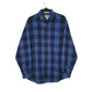 Mens Blue L.L.Bean Thick Flannel Plaid Long Sleeve Shirt
