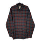 Mens Grey L.L.Bean Thick Flannel Plaid Long Sleeve Shirt