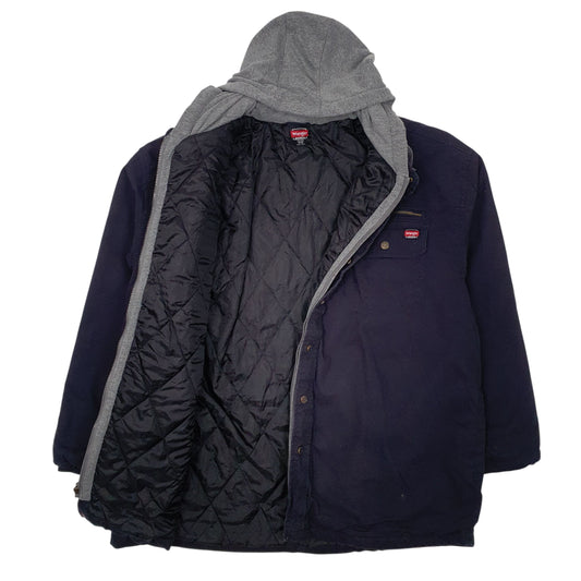 Mens Navy Wrangler   Coat