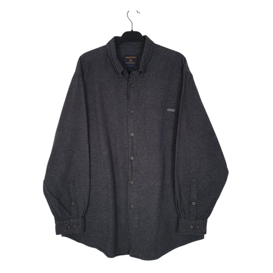 Mens Grey Woolrich Thick Chamois Long Sleeve Shirt