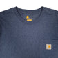 Mens Blue Carhartt  Quarter Zip T Shirt
