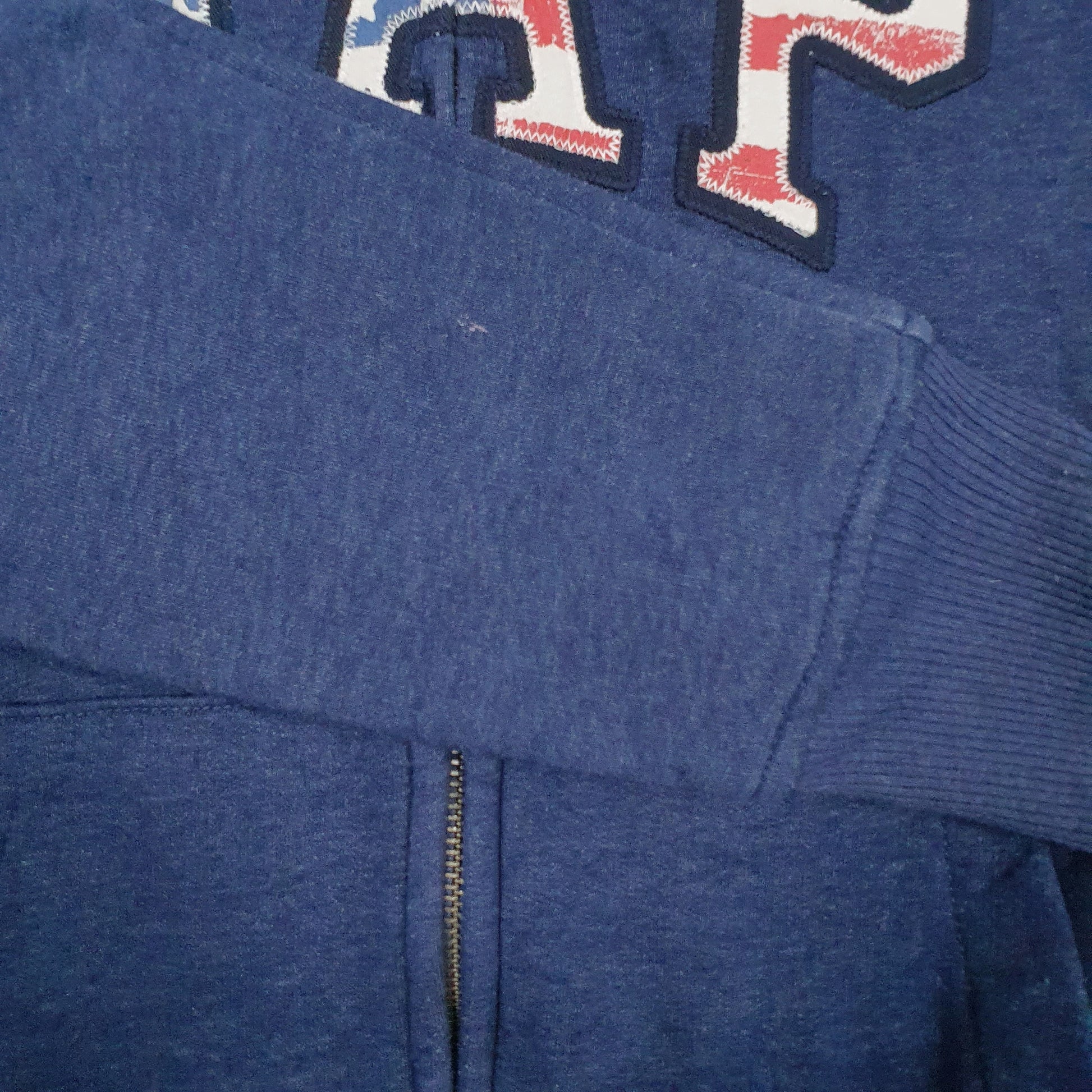 Mens Blue Gap Spellout Sherpa Linee Full Zip Jumper