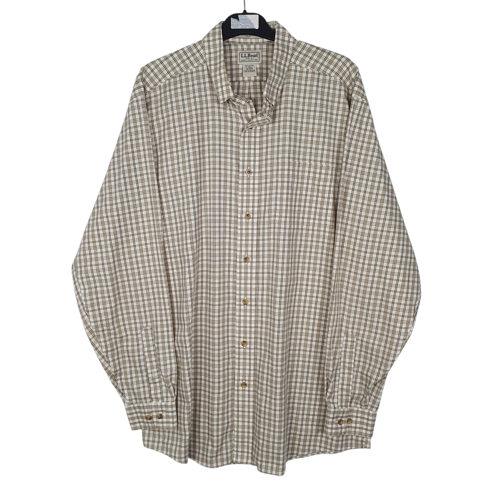 Mens Green L.L.Bean  Long Sleeve Shirt