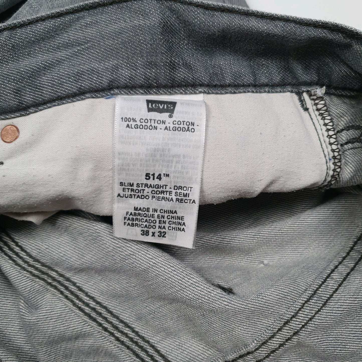 Mens Grey Levis   Jeans