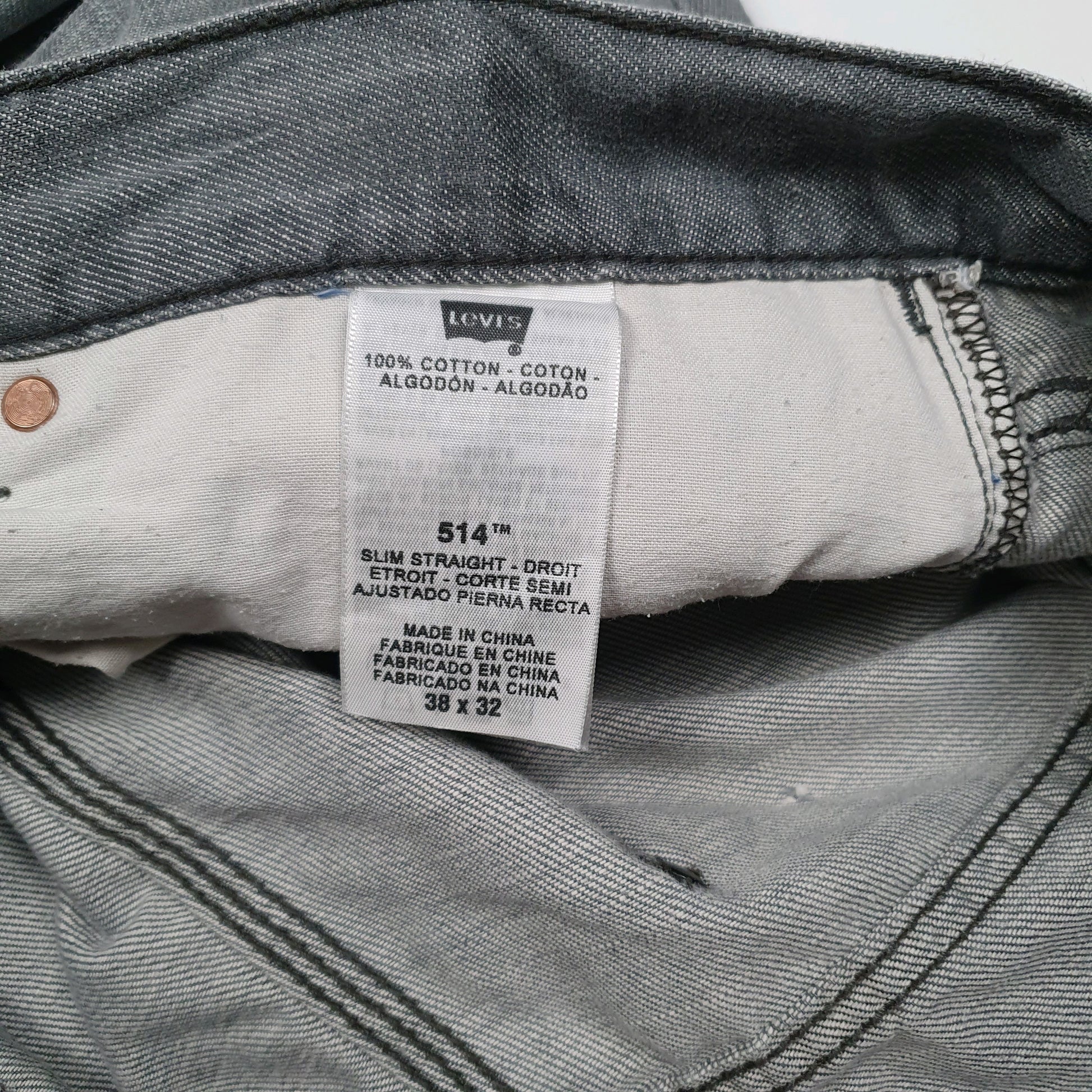 Mens Grey Levis   Jeans