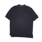 Mens Black Polo Ralph Lauren Vintage 90s Short Sleeve Polo Shirt