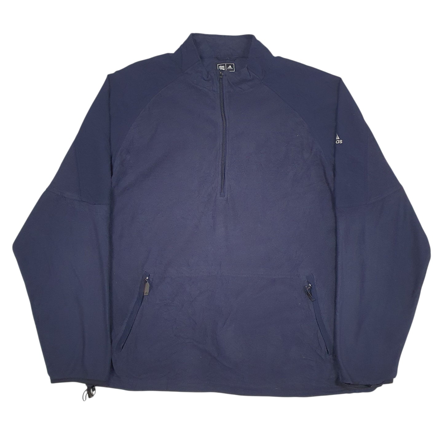 Mens Navy Adidas Clima Proof Quarter Zip Jumper