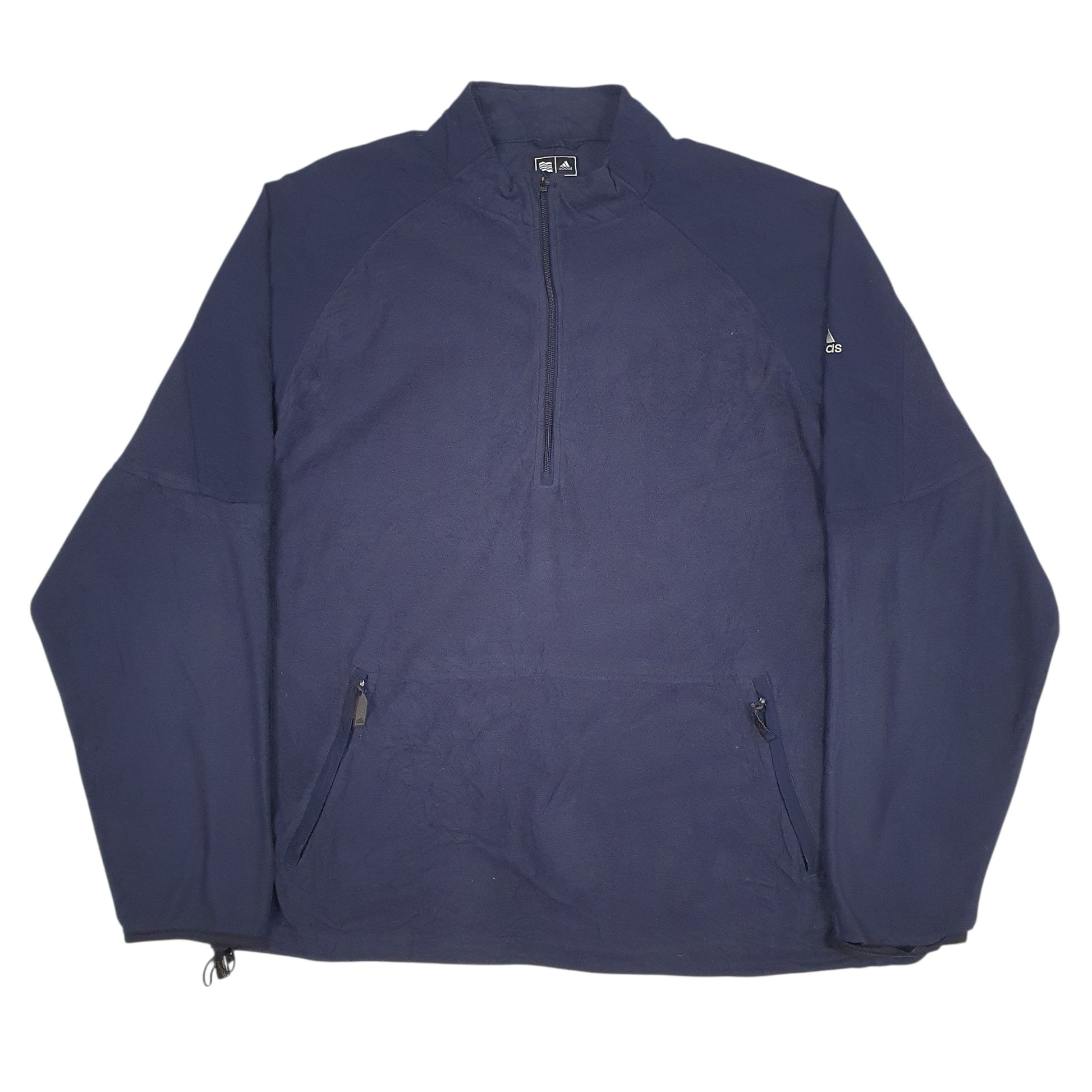 Mens Navy Adidas Clima Proof Quarter Zip Jumper