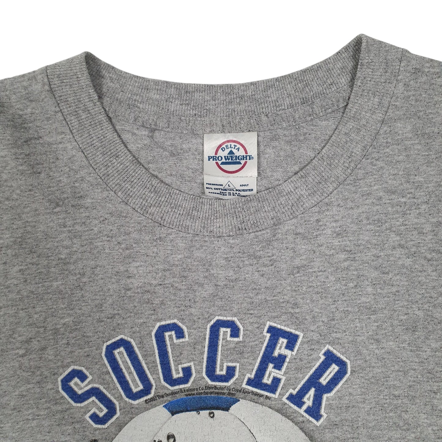 Mens Grey Delta Vintage 00s Soccer  T Shirt