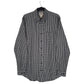 Mens Grey L.L.Bean Scotch Plaid Flannel Tall Long Sleeve Shirt