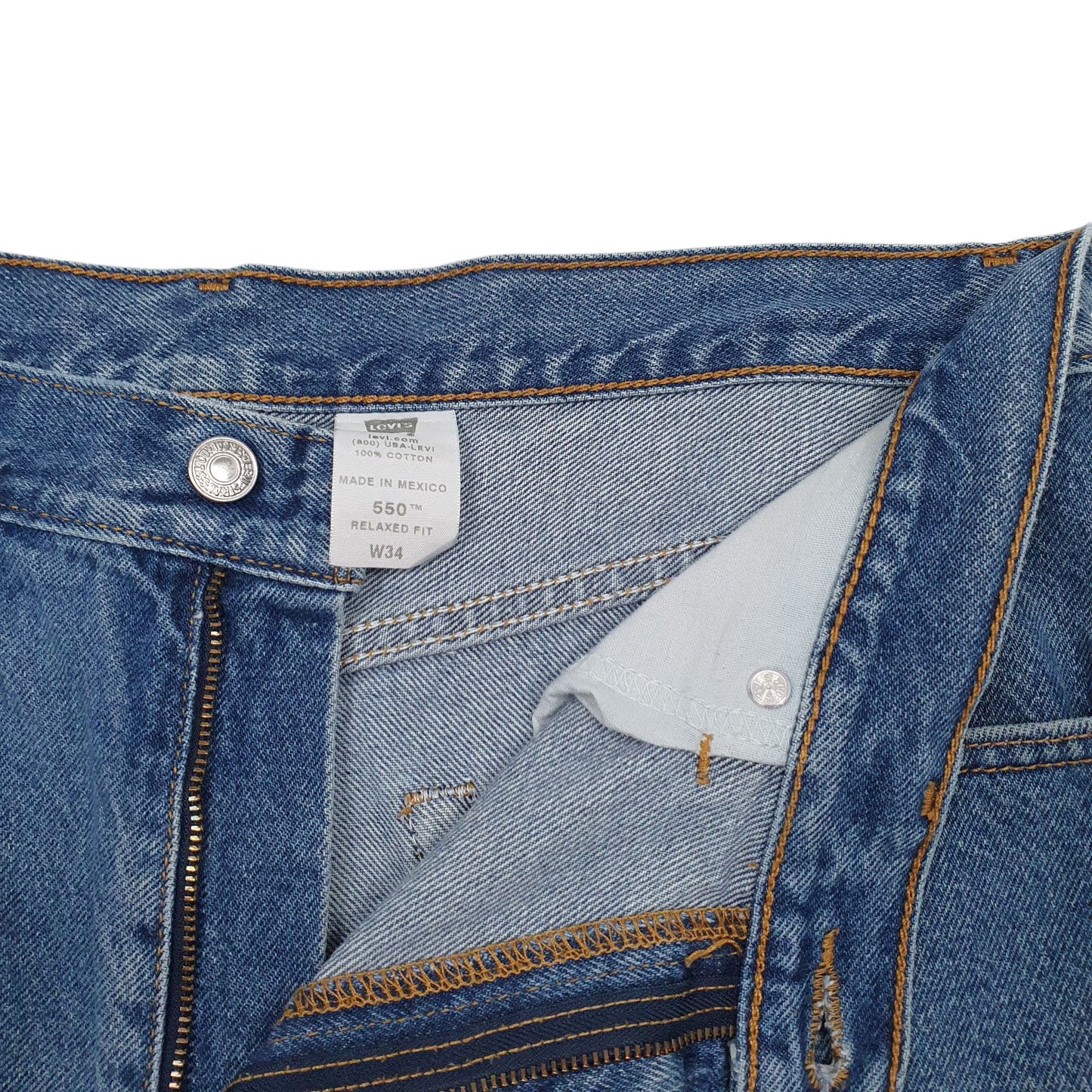 Mens Blue Levis 550 Relaxed Fit Hoodie Shorts