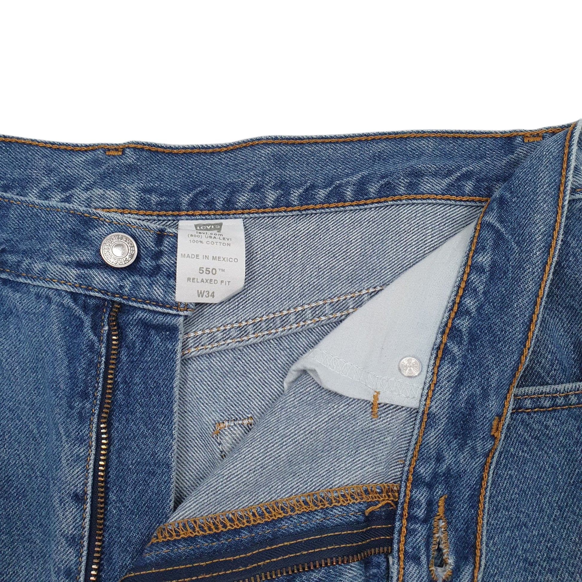 Mens Blue Levis 550 Relaxed Fit Hoodie Shorts