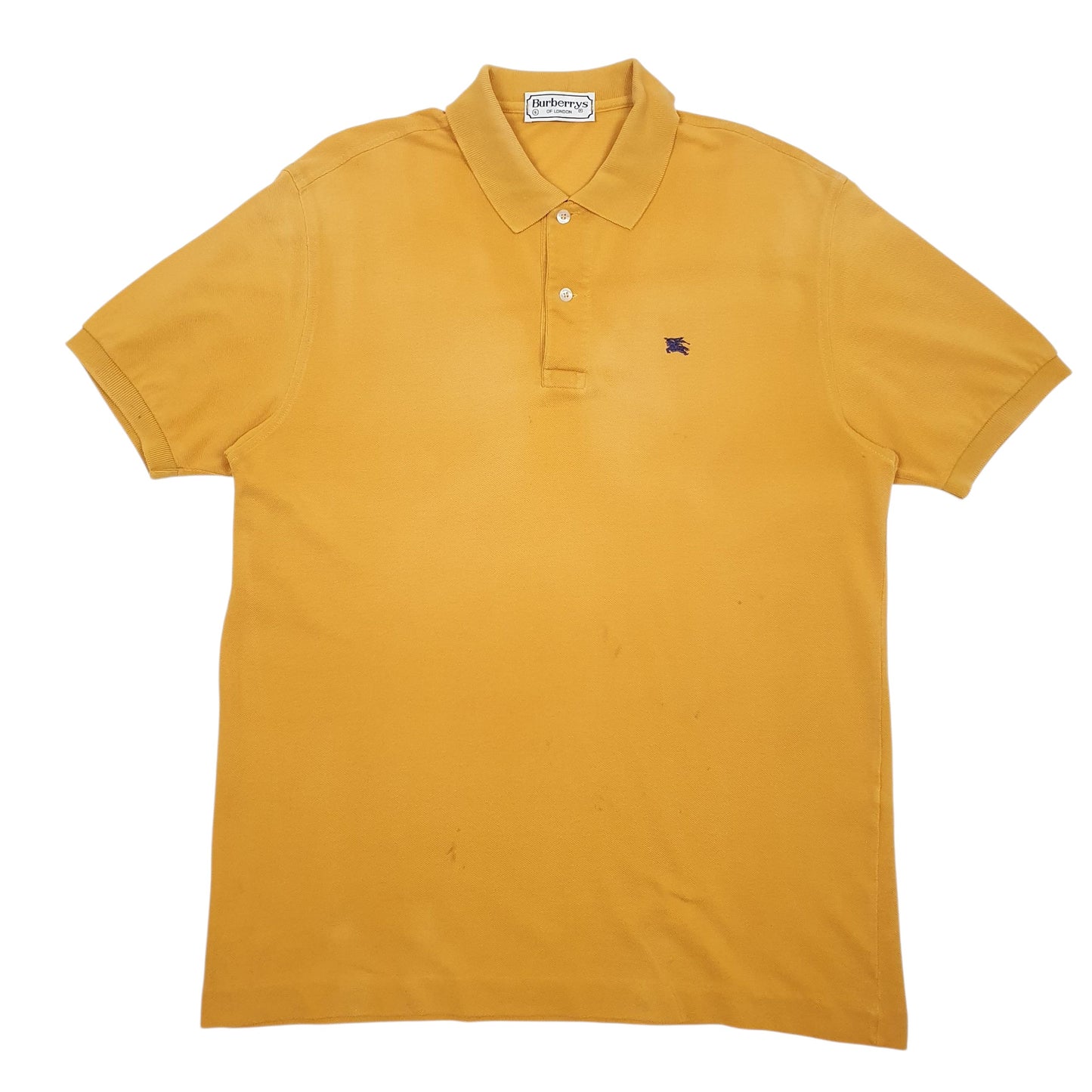 Mens Yellow Burberry  Short Sleeve Polo Shirt