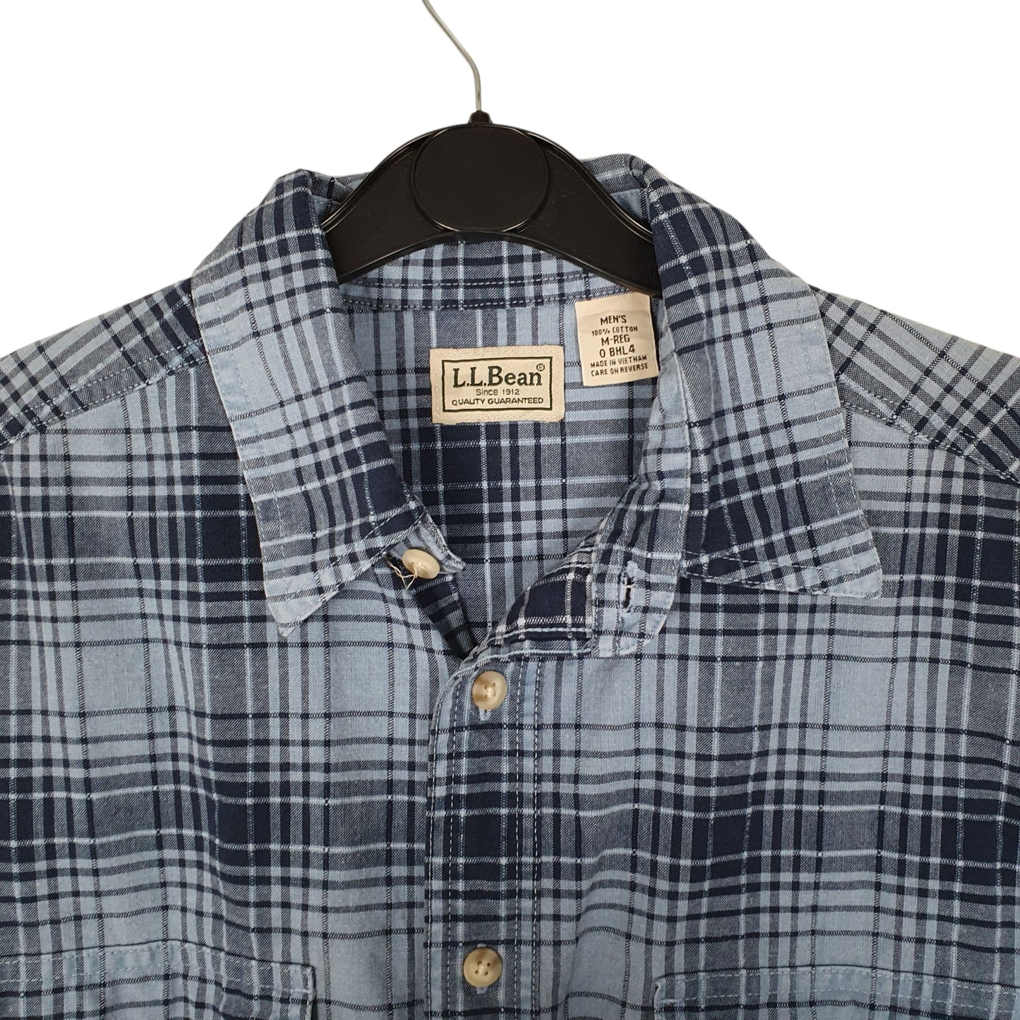 Mens Blue L.L.Bean Sunwashed Canvas  Shirt