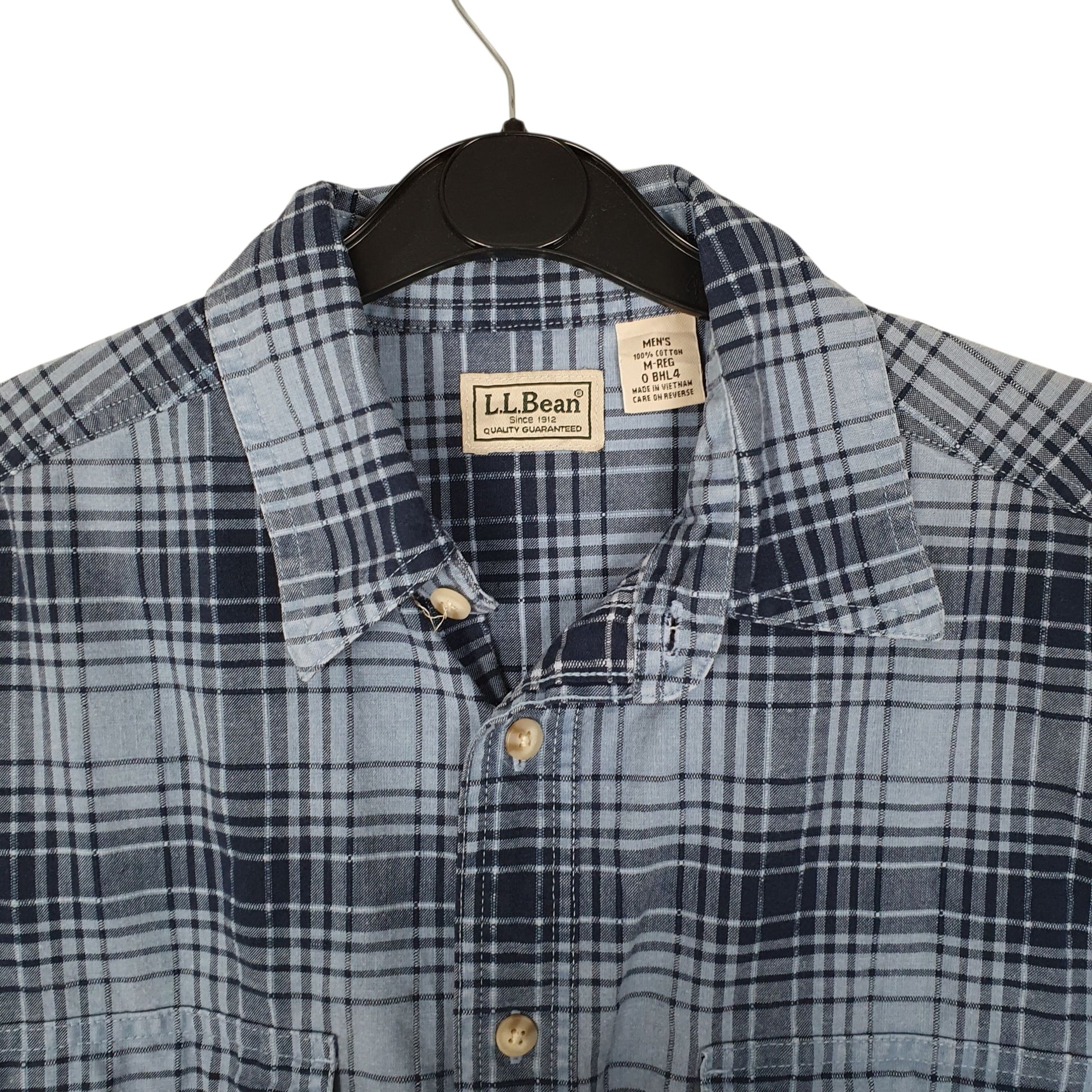 Mens Blue L.L.Bean Sunwashed Canvas  Shirt