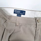 Mens Beige Polo Ralph Lauren Vintage 90s Double Pleated Andrew Pant  Trousers