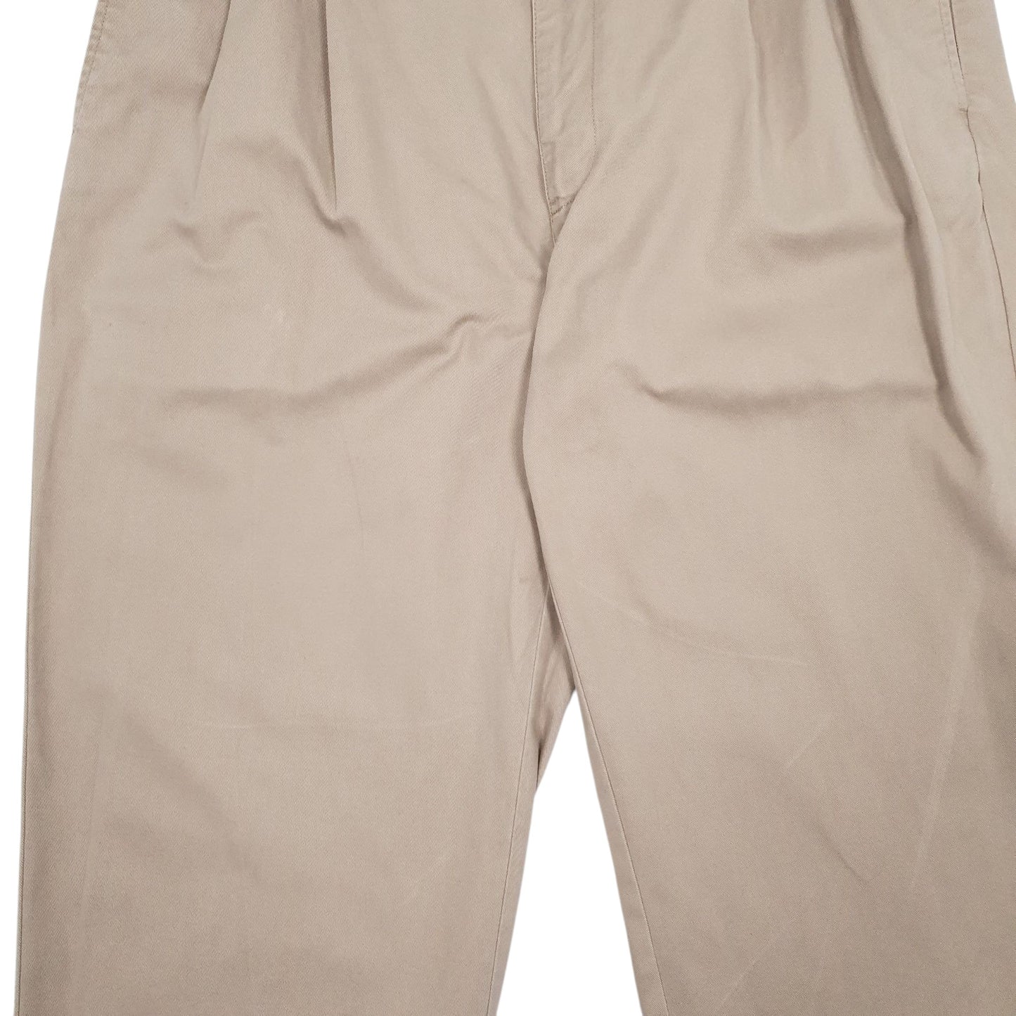 Mens Beige Polo Ralph Lauren Hammond Pant 90s Pleated  Trousers