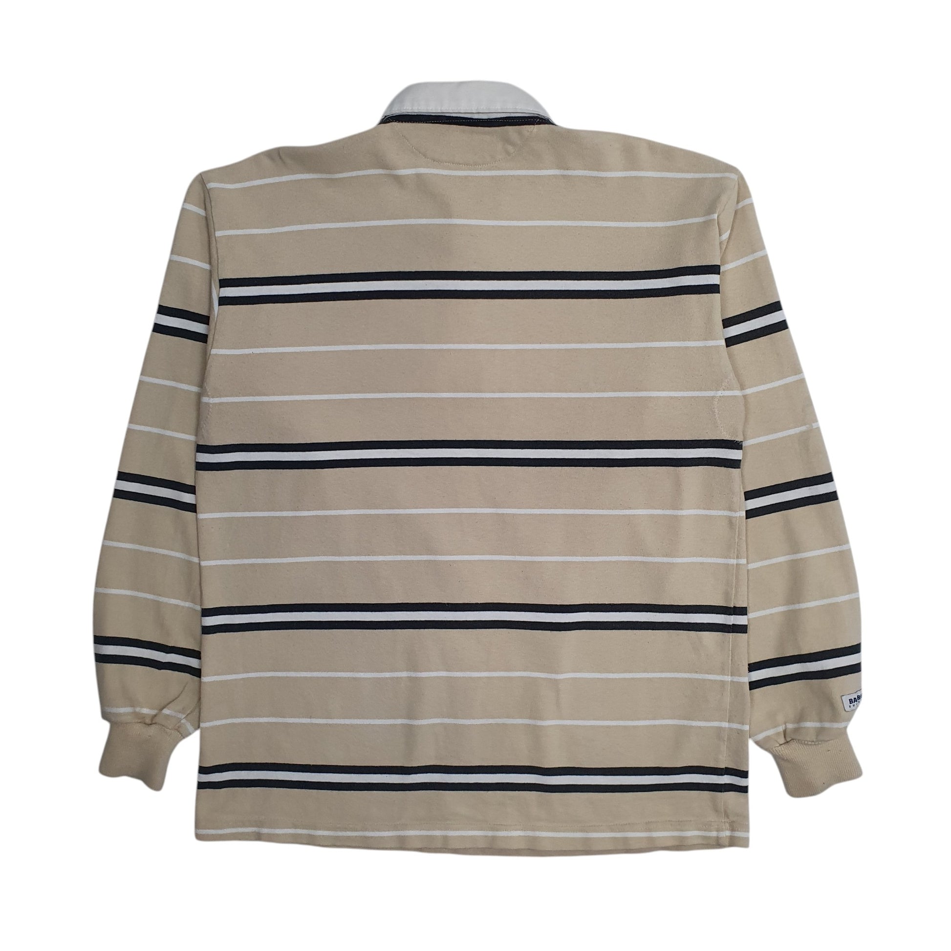Mens Beige Barbarian Rugby Crewneck Polo Shirt