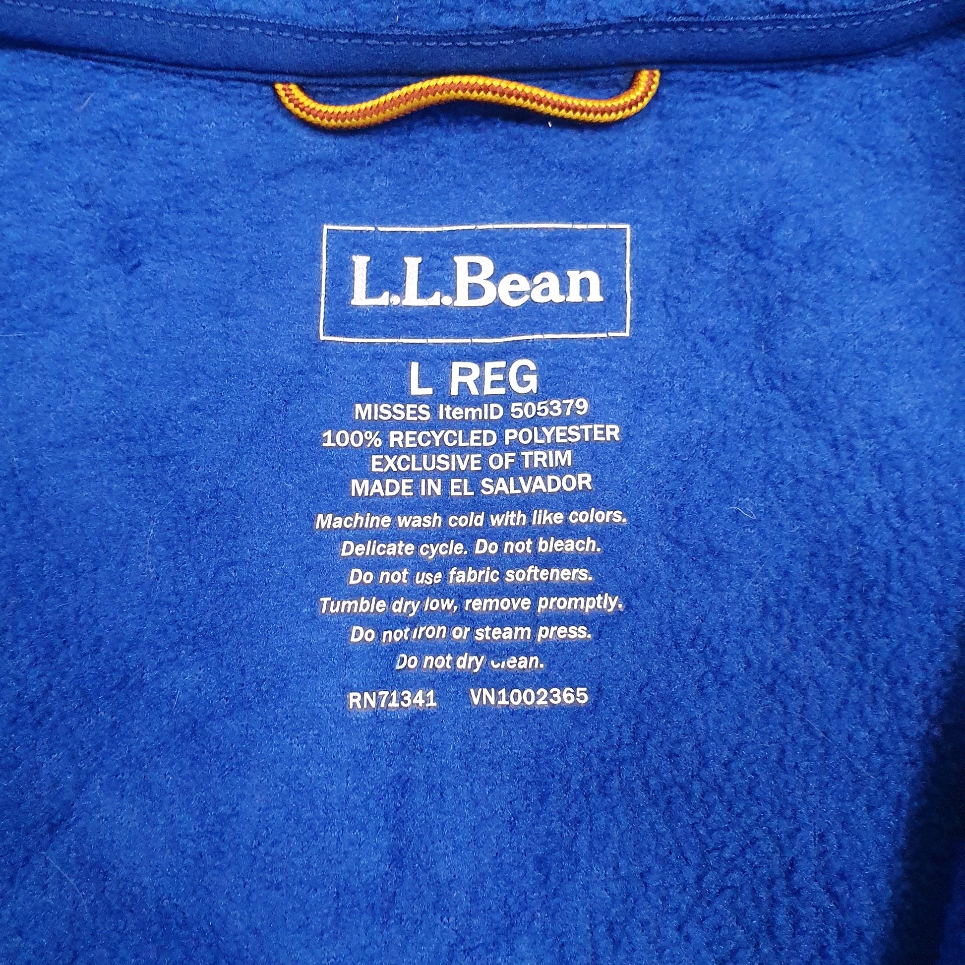 Womens Blue L.L. Bean  Full Zip Jumper