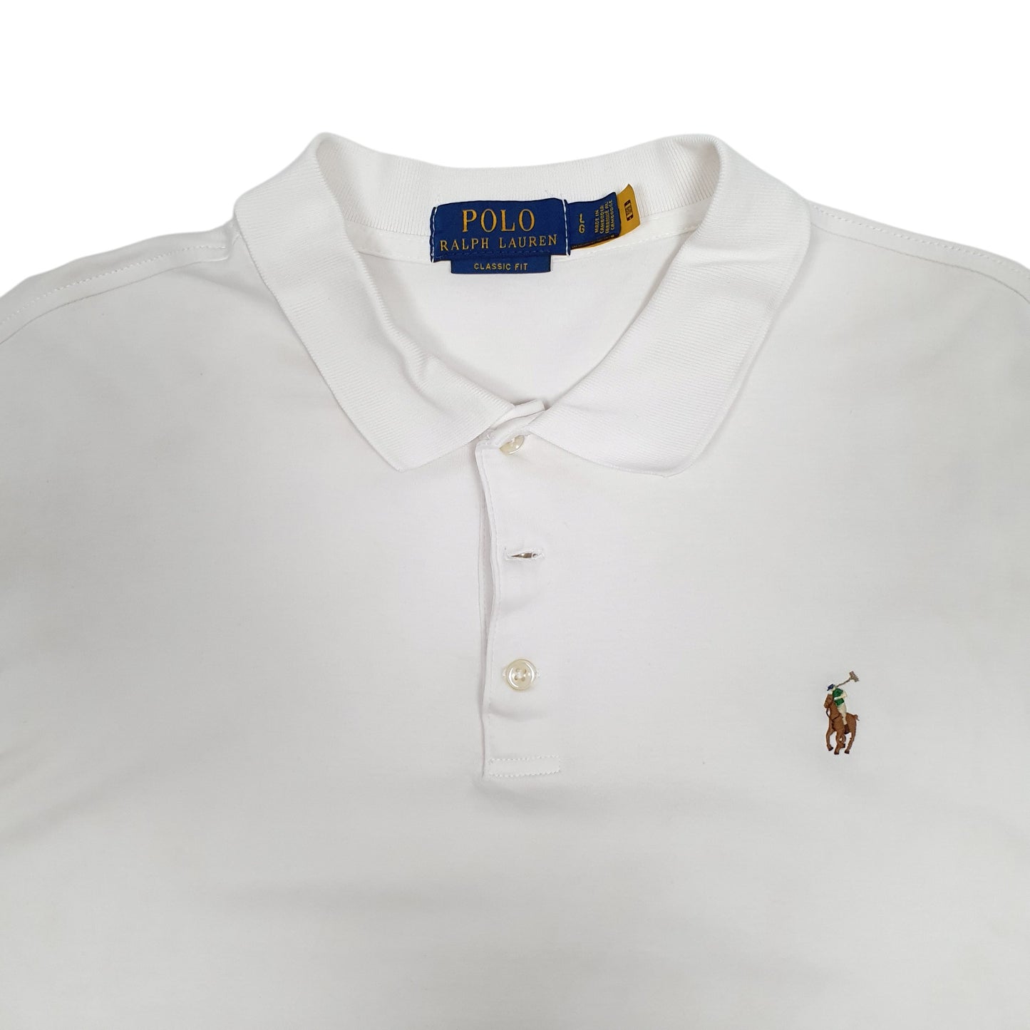 Mens White Polo Ralph Lauren   Polo Shirt