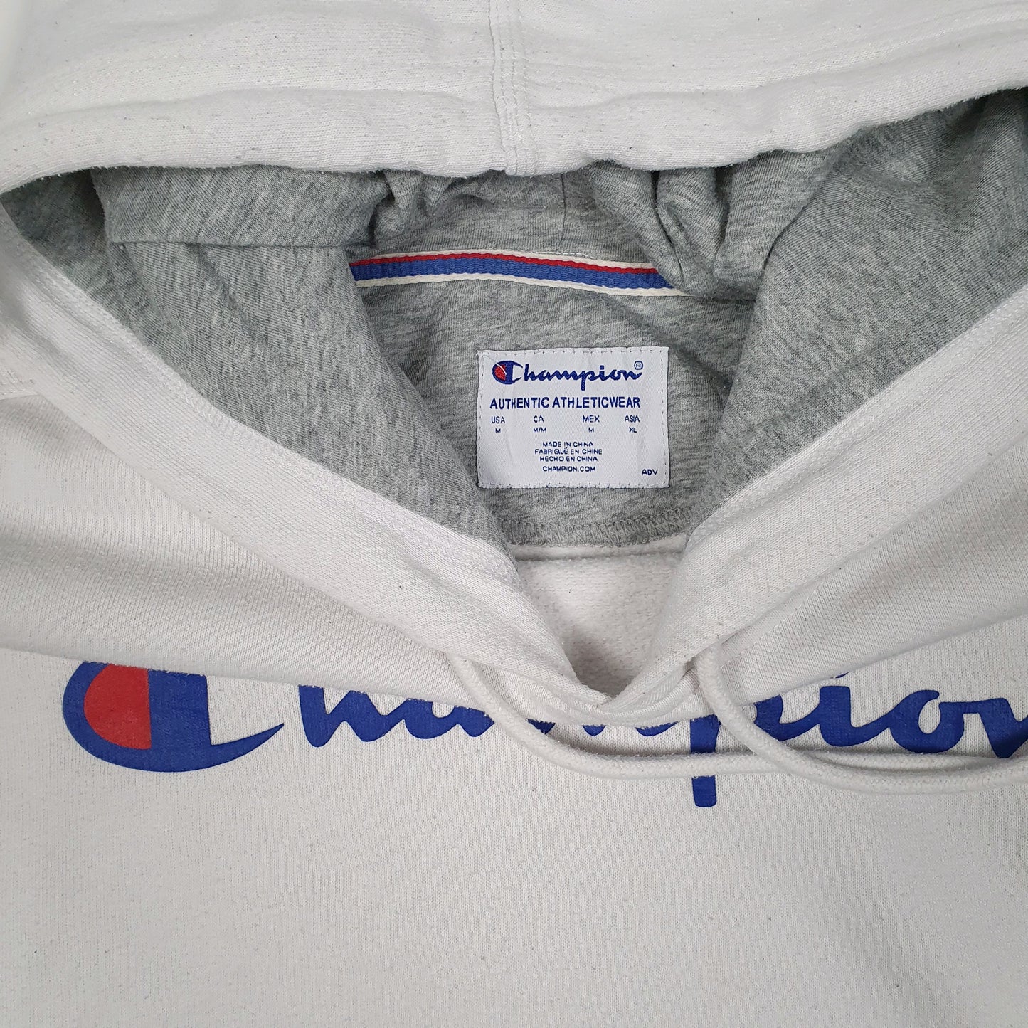 Mens White Champion  Hoodie Jumper