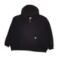 Mens Black Carhartt Quilt Lined Hoodie Active Full Zip Jumper