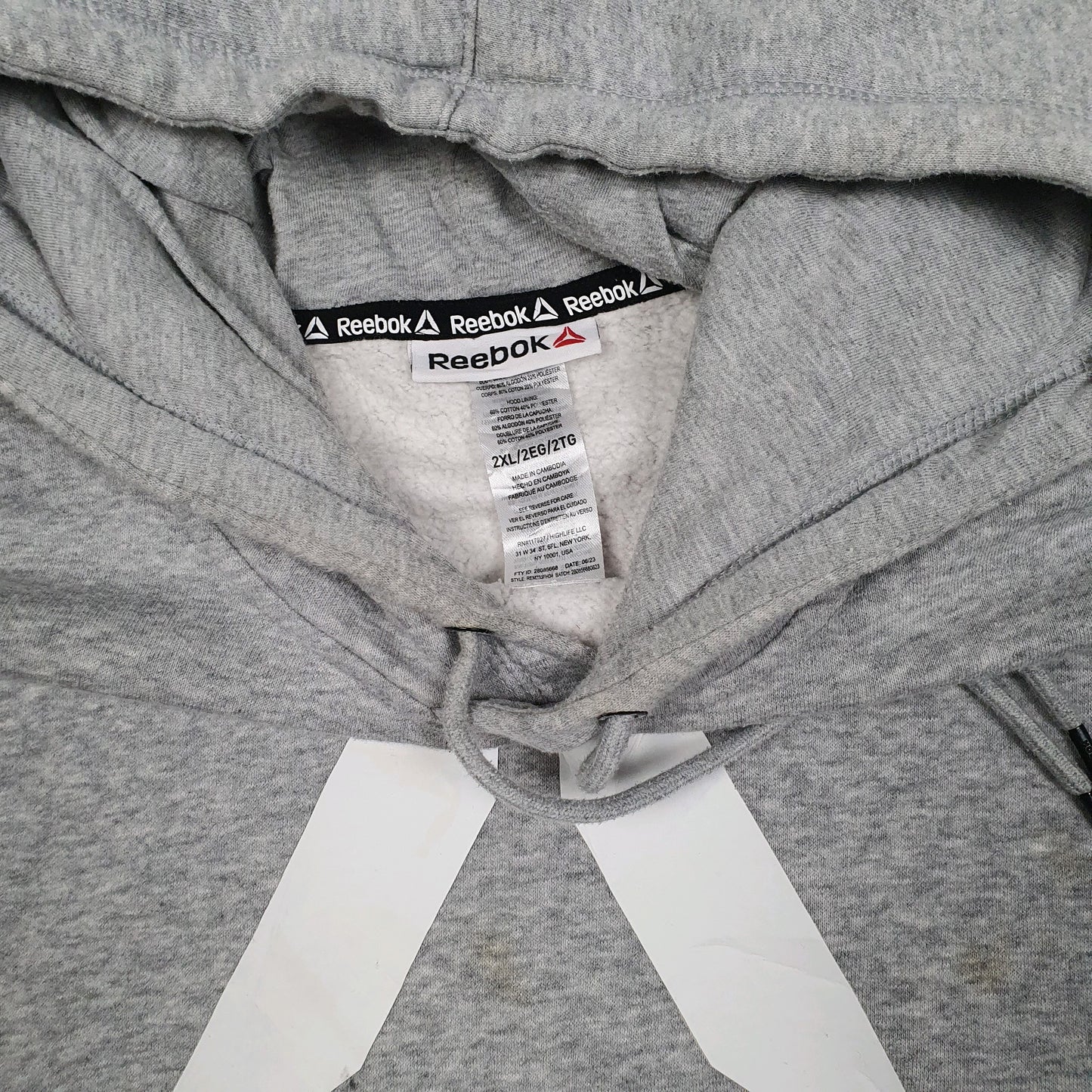 Mens Grey Reebok  Hoodie Jumper