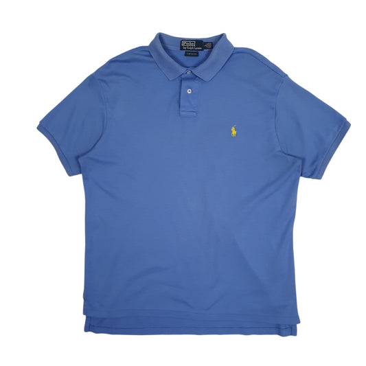 Mens Blue Polo Ralph Lauren Custom Fit Short Sleeve Polo Shirt