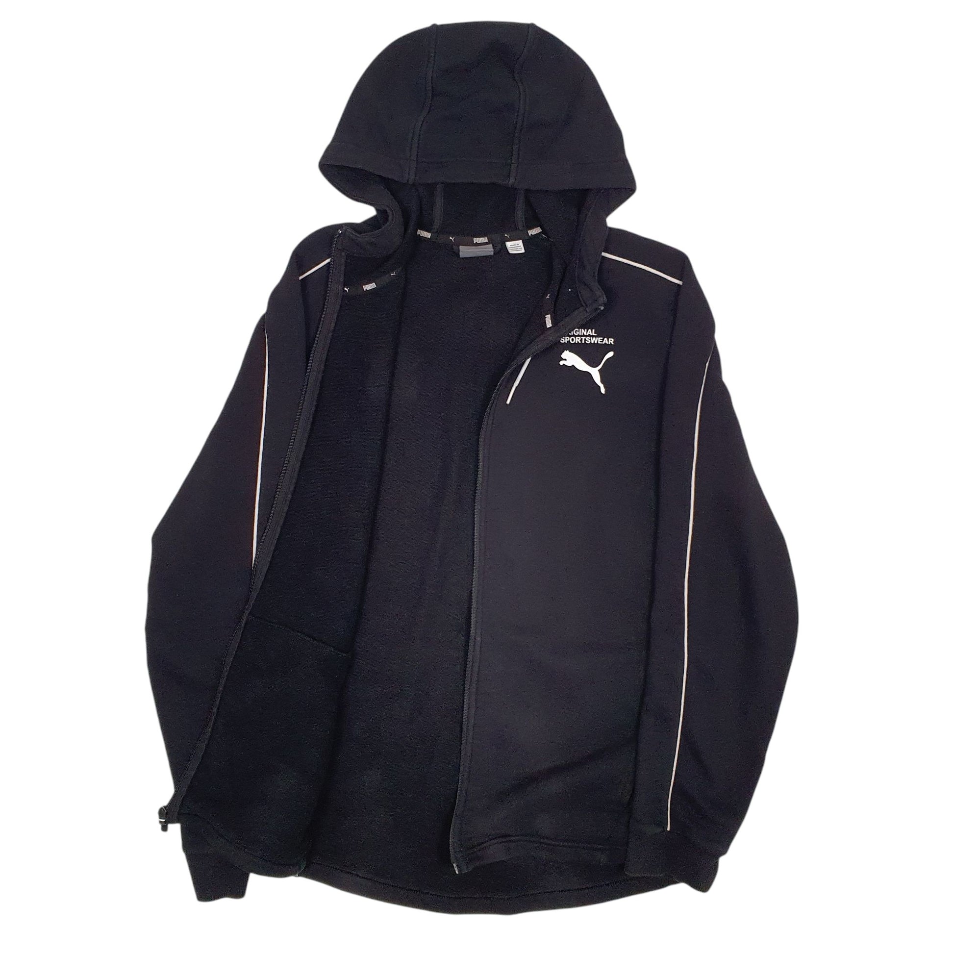 Mens Black Puma  Full Zip Jumper