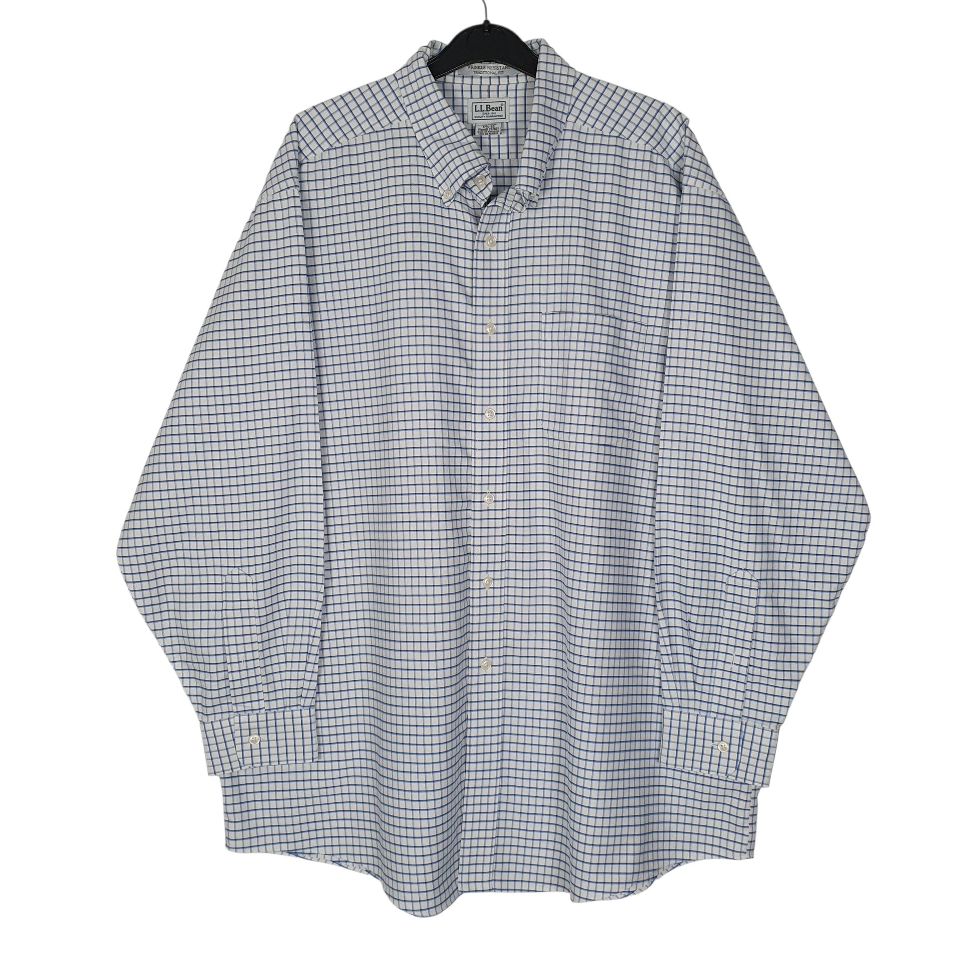 Mens Blue L.L.Bean  Long Sleeve Shirt