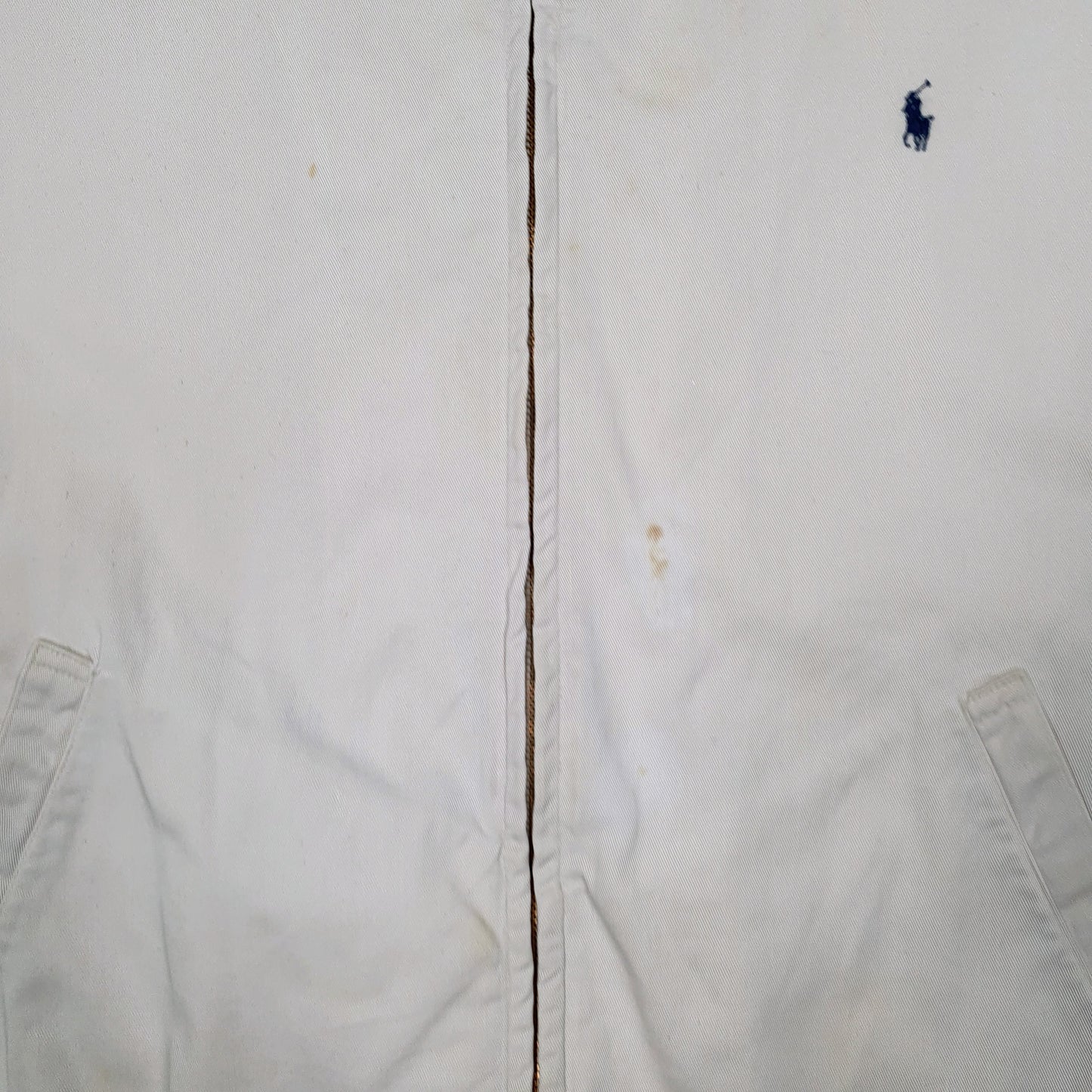 Mens White Polo Ralph Lauren Vintage 1980s Made In USA  Coat